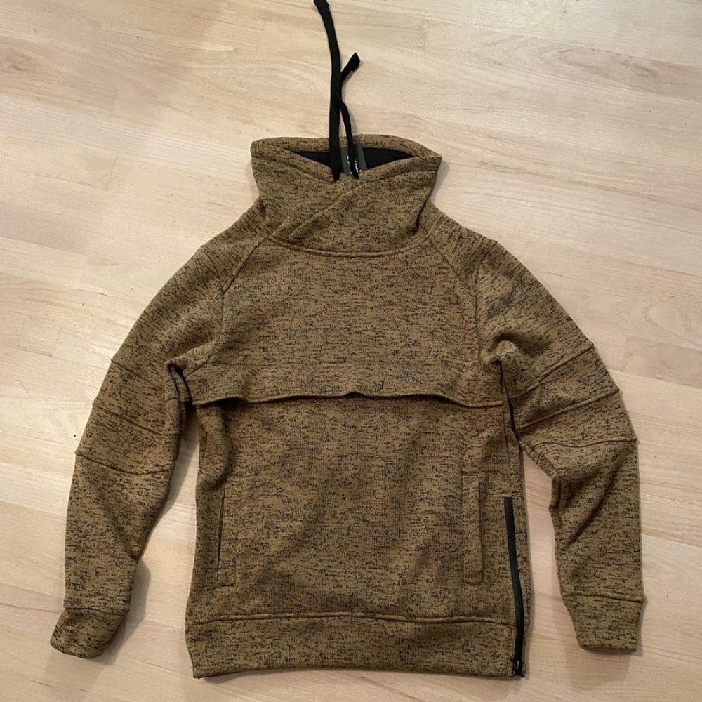 NWT Rebel Minds khaki zipper detail sweatshirt